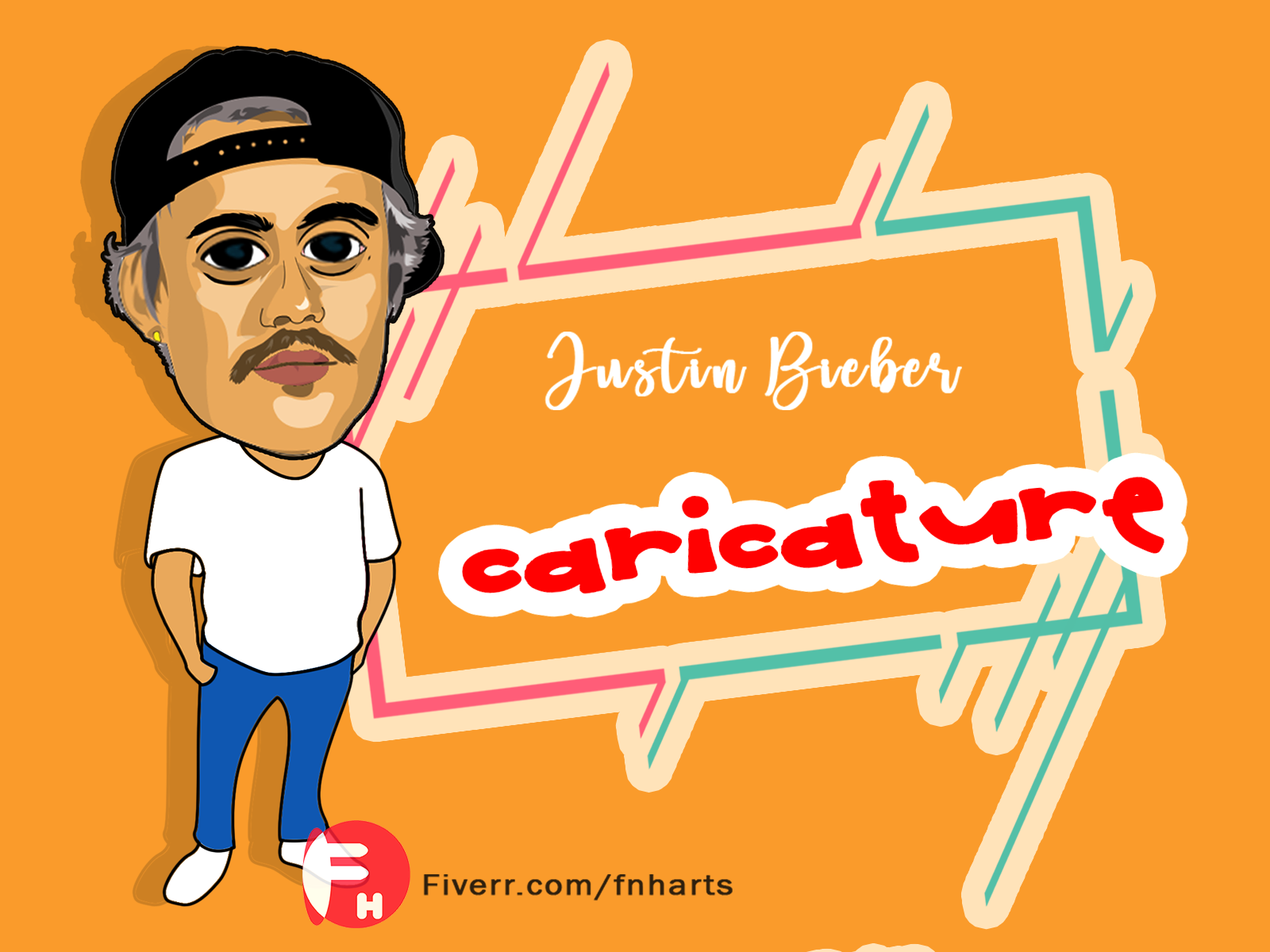 justin bieber cartoon caricature avatar by Fnharts on Dribbble