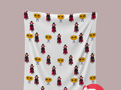 dracula pumpkin halloween pattern design