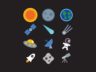 Space Icon Set Free Download