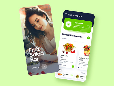 Salad Bar App app app design design food food app salad salad bar ui ui ux ui design uiux ux