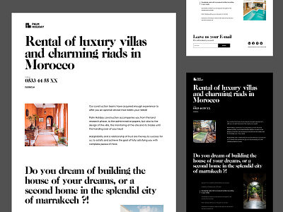 Landing Page Villa Morocco branding design landing page ui ui ux ui design uiux ux website