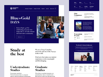 University Website Landing page branding design ui ui ux ui design uiux ux website