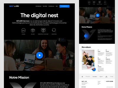 The Digital Nest : Home Page branding design ui ui ux ui design uiux ux website