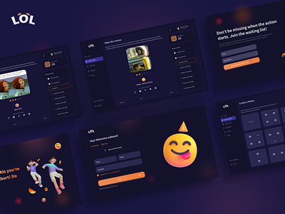 LOL Web App app design dark theme dashboard dark theme web app dashboard dashboard design illustrations saas saas ui design sign in sign up ui uiux web app