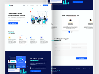 Sware Landing Page design illustration landing page landing page ui design ui ui design uiux ux design