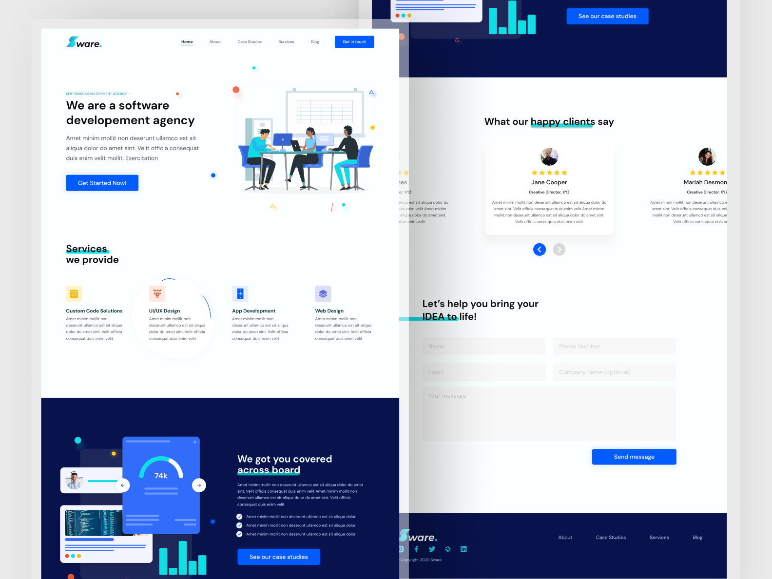 Sware Landing Page by Tolu Akosile on Dribbble