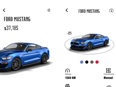 Mustang Sale Application ui ux