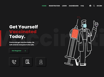 Vaccination Web App design ui ux web