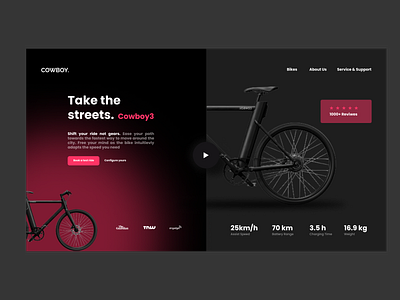 E-Bike(Cowboy3) branding design ui ux web