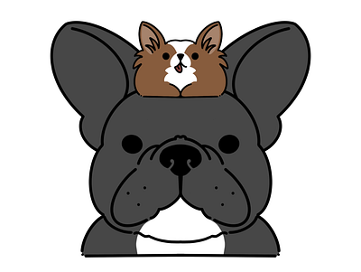 Work Dogs animals cartoon design digitalart dogs flat illustration minimal symmetry vector