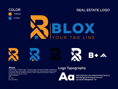 B-Real estate logo design