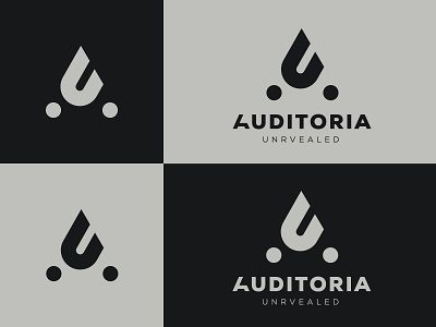 AUDITORIA LOGO bussiness logo flat graphic design illustration logo design minimal modren logo professional logo typography vector