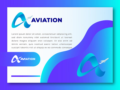 Aviation A Letter  Logo Creative Air Design Illustration