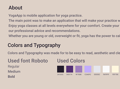 YogaApp Slice 2 app design typography ui ux