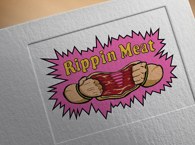 Rippin Meat Vector graphics brand identity branding design company design flat illustration illustrator logo typography vector