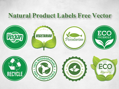 Natural product labels Vector