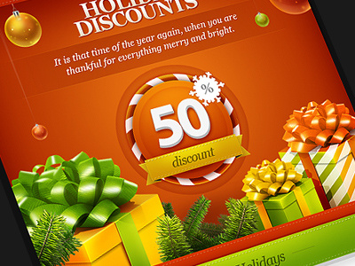 FeastMail 2 christmas discount email gifts red