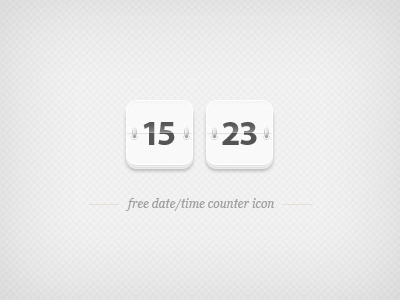 Free date time counter calendar countdown counter date free freebie icon psd time