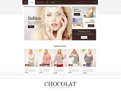 Chocolate - Flexible Magento Theme apparel baby chocolat clothes cloud zoom color picker editable size fashion flexible food kids light magento modern premuim theme unlimited colors