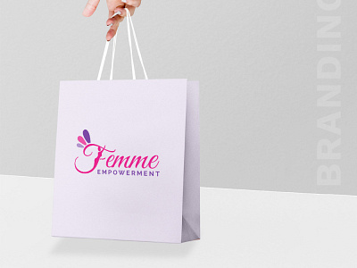 Femme Empowerment logo design pink purple women logo