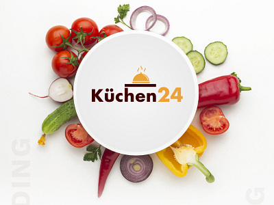 Kuchen24 logo design minimalistic logo restaurant logo