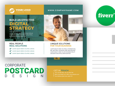 Postcard Design branding corporate flyer design flyer graphic design illustration logo template ui vector