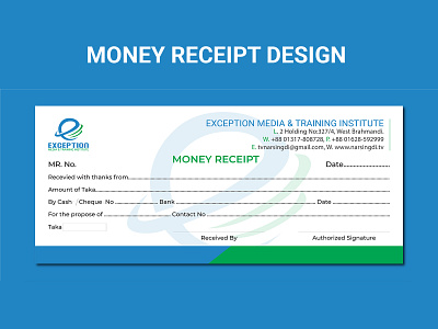 Money Receipt Design 3d animation branding corporate flyer design flyer graphic design illustration logo motion graphics template ui vector