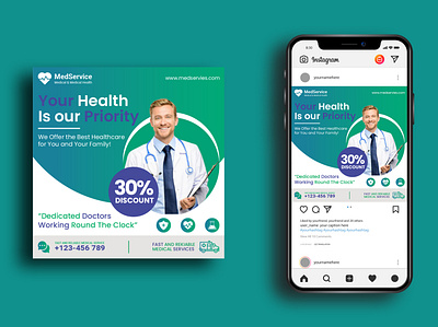 Medical social Media Post design 3d animation branding corporate flyer design flyer graphic design illustration logo motion graphics template ui vector