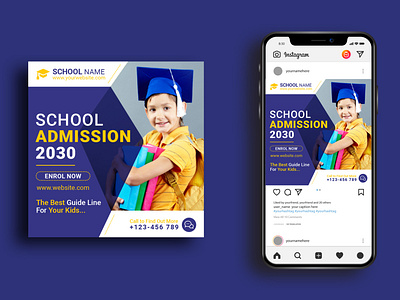 School Social media Post design