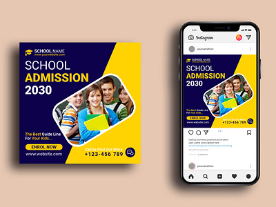 School social media post design