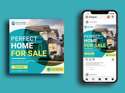 Real Estate Social Media Post Design 3d animation branding corporate flyer design flyer graphic design illustration logo motion graphics template ui vector