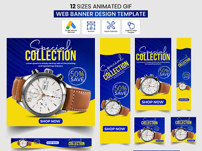 Animated GIF Web Banner Design 3d animated animated gif banner animation banner design branding corporate flyer design erb gif flyer gif graphic graphic design illustration logo motion graphics template ui vector webbanner