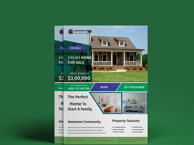 Real Estate Flyer Design branding commercial real estate corporate flyer estate agents graphic design home homes for rent homes for sale houses for rent houses for sale illustration property property for sale real estate agent realtor template vector