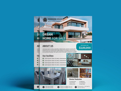 Real Estate Flyer Design branding corporate flyer design graphic design home homes for rent homes for sale houses for rent houses for sale land for sale property property for sale realtor template vector