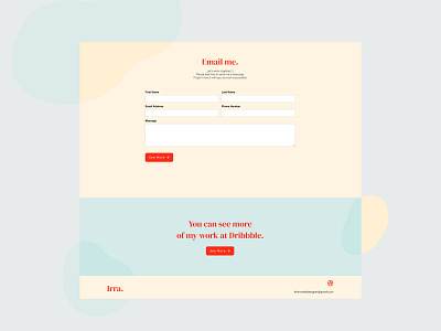 Fer Irra - Favorite section of my personal Landing page contact form contact me contat design email footer form graphic design marketing design product design subscribe subscribe button subscribe section ui uiux ux web design