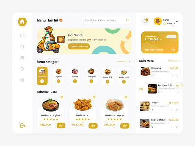 Food Ordering UI Design Dashboard 3d animation branding design graphic design illustration logo motion graphics ui vector