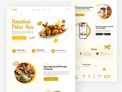 Food Ordering Website UI Design 3d animation branding design graphic design illustration logo ui ux vector