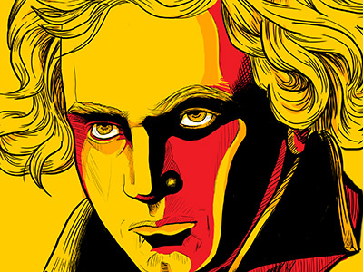 Ludwig Van Beethoven beethoven classic face illustration music