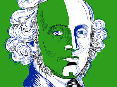 Felix Mendelssohn classic face mendelssohn music vector