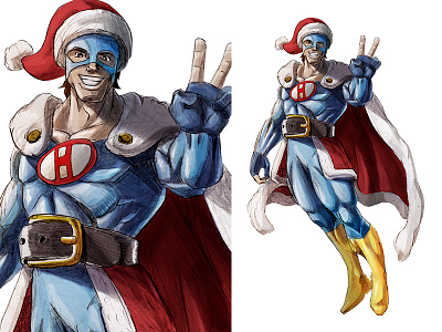 Hero Man character comic heroesrestaurant heroman xmas