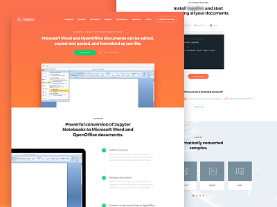 Homepage - Document Converter code design homepage landing office openoffice product ui ux word