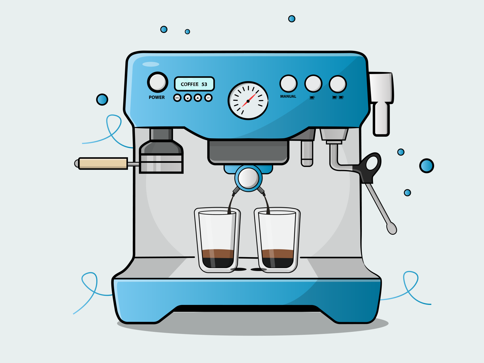 coffee machine vector by Esmevectorart on Dribbble