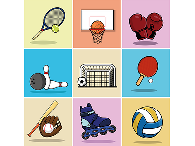 Sport collection design illustration illustrator logo vector