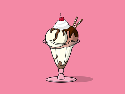 Ice cream coup illustration branding design illustration logo vector