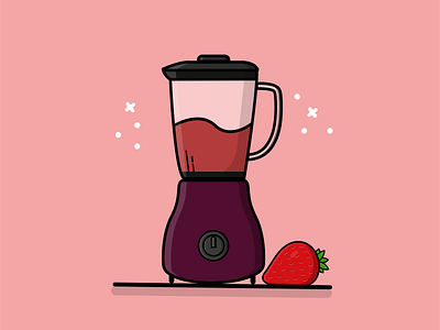 Blender Strawberry blender design illustration illustrator strawberry vector