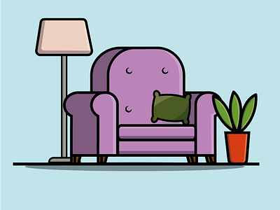 Home sweet home design furniture home illustration illustrator vector