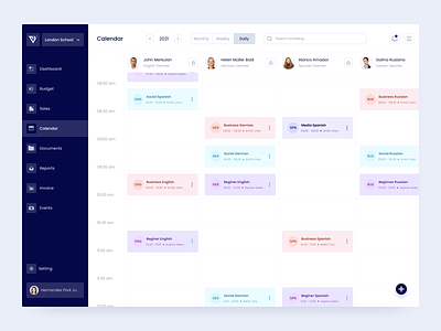 Language Course Calendar