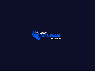 Telcel Challenger Alliance blue branding branding design design flat game art gaming logo hands illustration logo minimal