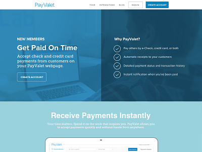 PayValet Mockup agency homepage launchpad lab marketing mockups ui website