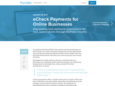 PayValet Blog Page agency blog launchpad lab marketing mockups ui website